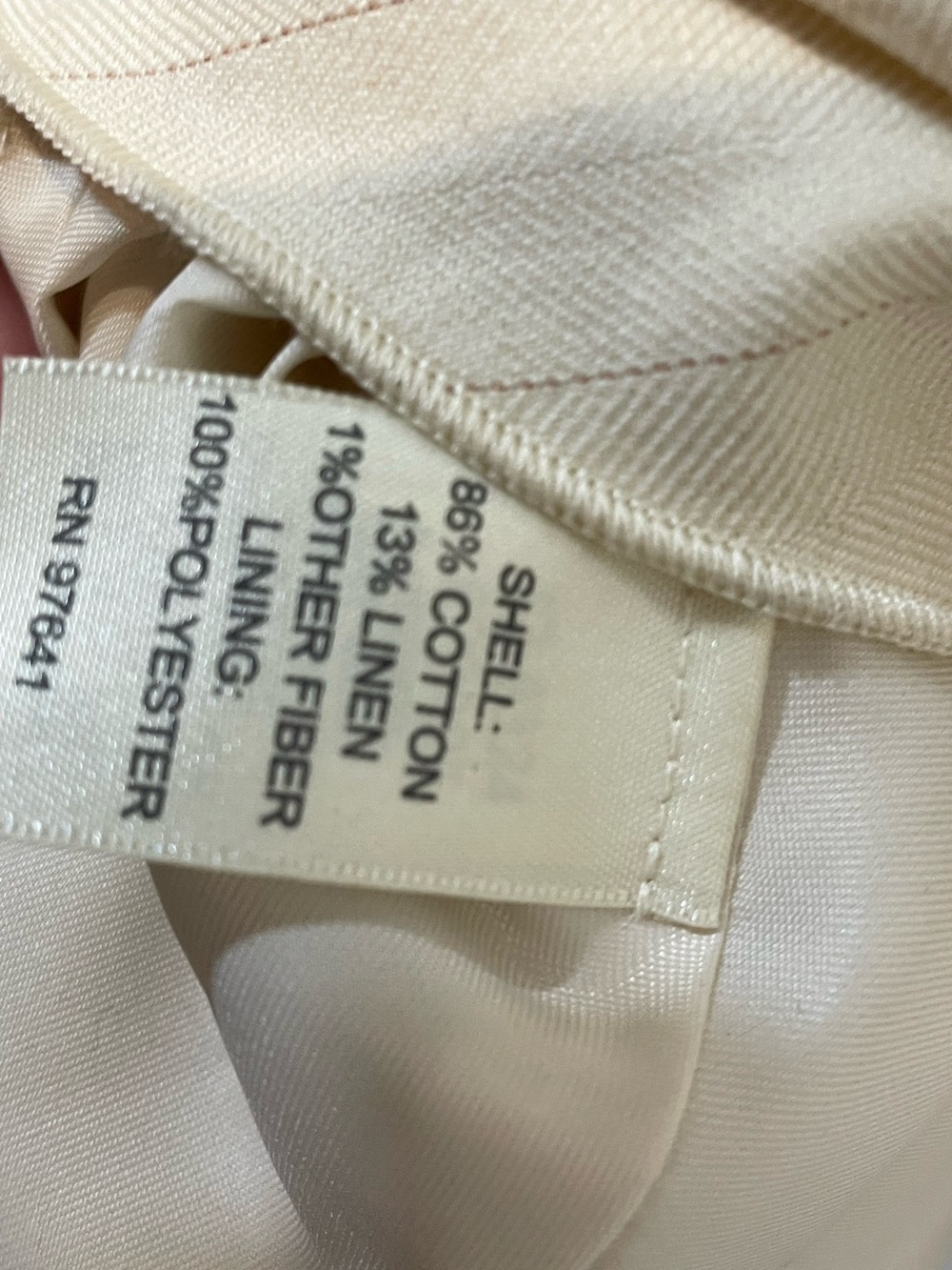 J. Jill Cream Cap-Sleeve linen blend Midi Dress size 14 - Picture 6 of 6